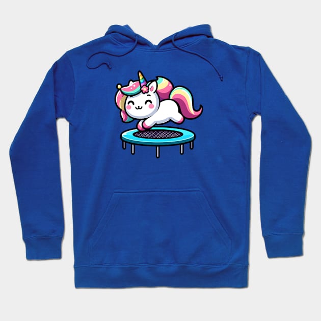 Trampoline Unicorn Olympics 🦄 - Bounce into Cuteness! Hoodie by Pink & Pretty